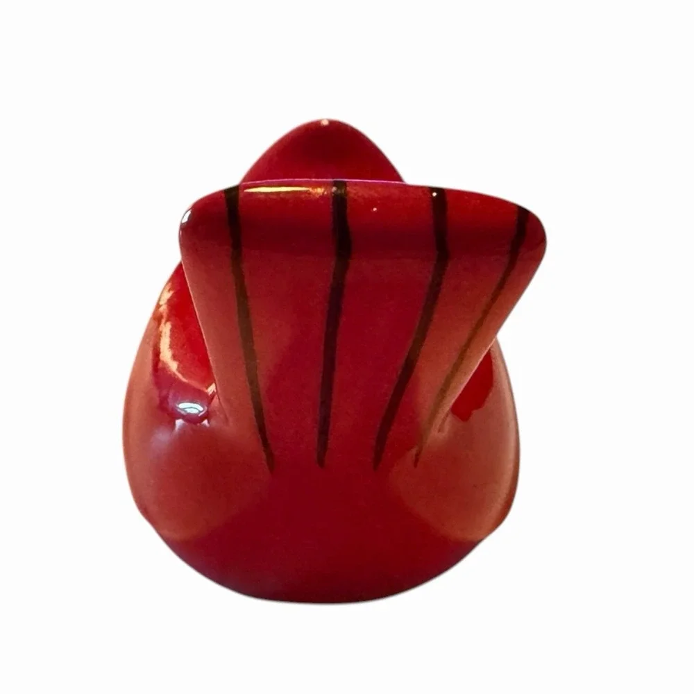 Cardinal Bird Salt & Pepper Shakers Red Ceramic Pair Cottage Farmhouse Decor